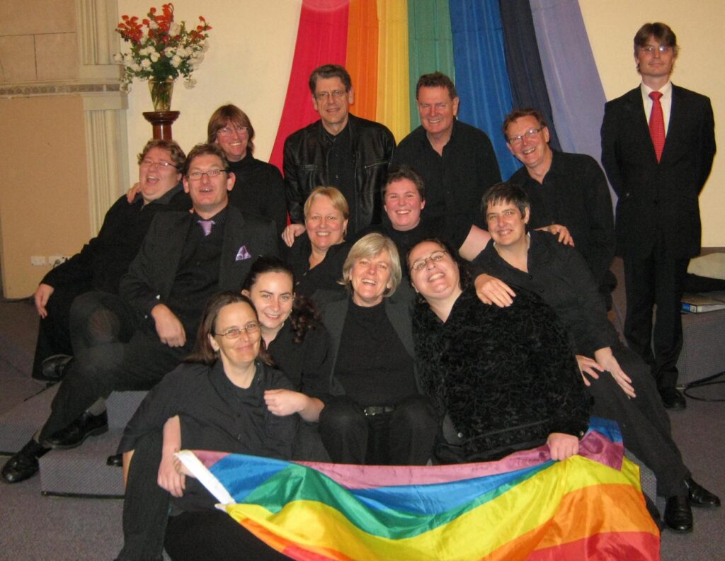 Legacy photo of the choir, posing as a group